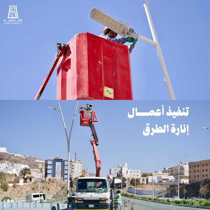 أعمال إنارة مستمرة بكل عناية